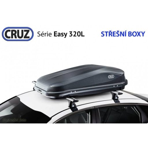 CRUZ EASY 320A tetőbox, fényes sötétszürke színben