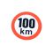Sebesség matrica 100 km, 150 mm átmérő