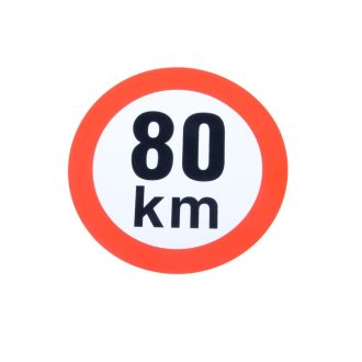 Sebesség matrica 80 km, 200 mm átmérő