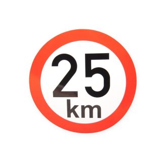 Sebesség matrica 25 km, 200 mm átmérő
