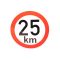 Sebesség matrica 25 km, 200 mm átmérő