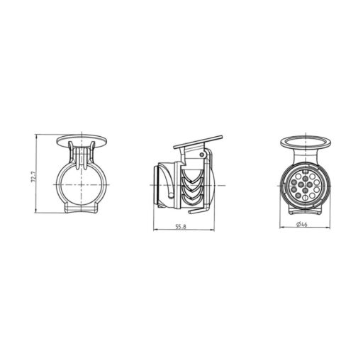 Dugalj átalakító/adapter 13/7-pin 311164 tűs ERICH JAEGER