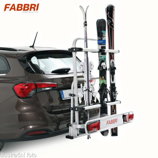 Fabbri Exclusiv Ski & Board Deluxe síléctartó - 6 pár síléc, vontatáshoz