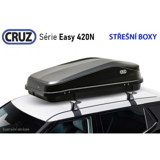 CRUZ EASY 420N tetőbox, fényes sötétszürke színben