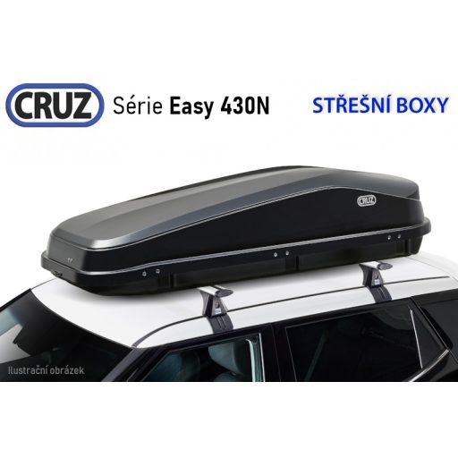 CRUZ EASY 430N tetőbox, fényes sötétszürke színű