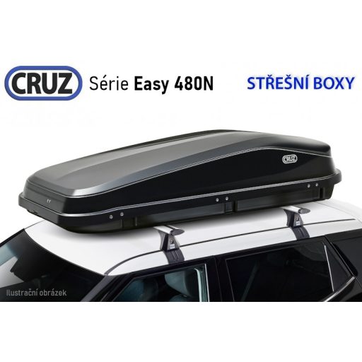 CRUZ EASY 480N tetőbox, fényes sötétszürke színű
