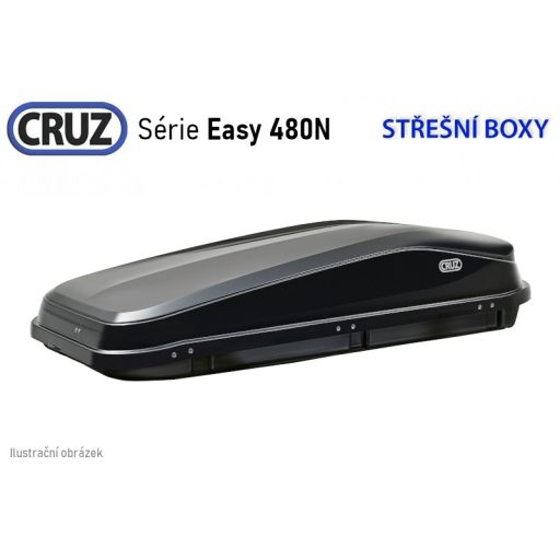 CRUZ EASY 480N tetőbox, fényes sötétszürke színű