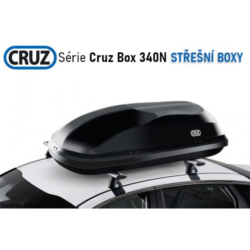 Tetőbox CRUZ Box 340N, fényes fekete