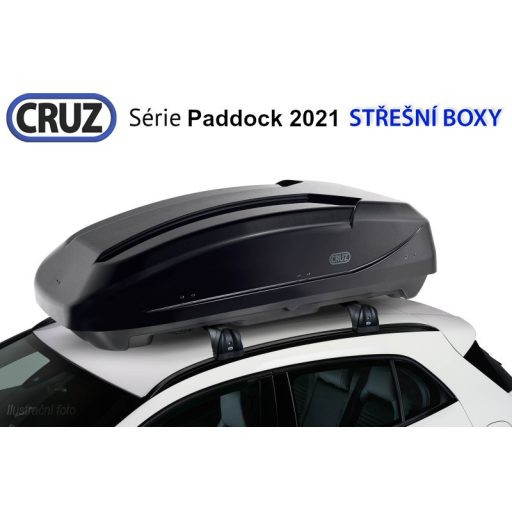 Tetőbox CRUZ Paddock 400N, fényes fekete