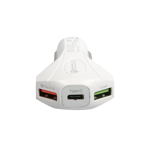 Szivargyújtó dugó/csatlakozó/ 2 x USB + 1 x USB C aljzat