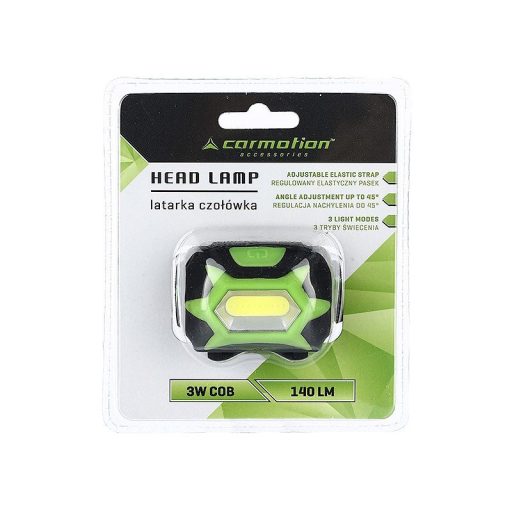 Fejlámpa 3 W COB, 140 lm, Carmotion