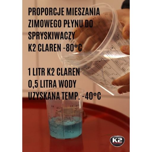 K2 Ablakmosó folyadék téli koncentrátum -80°C