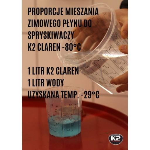 K2 Ablakmosó folyadék téli koncentrátum -80°C