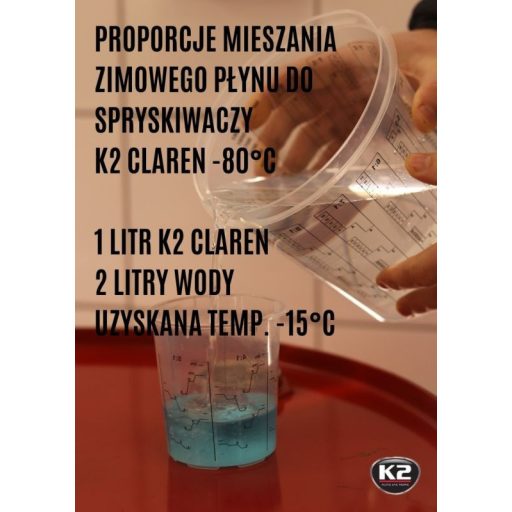K2 Ablakmosó folyadék téli koncentrátum -80°C