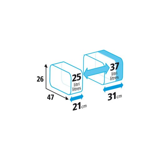 Motoros nyeregtáska T-MAXTER 2 x 25 l - 37 l 47 x 26 x 21 cm, LAMPA