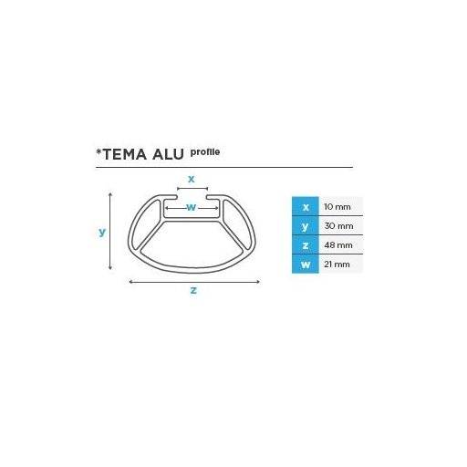 Aluminium rúd 130 cm Menabo Tema