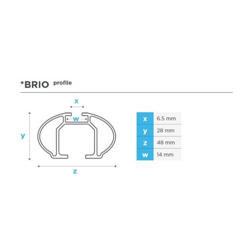 Tetőcsomagtartó tetőkorlátos Menabo BRIO 120cm