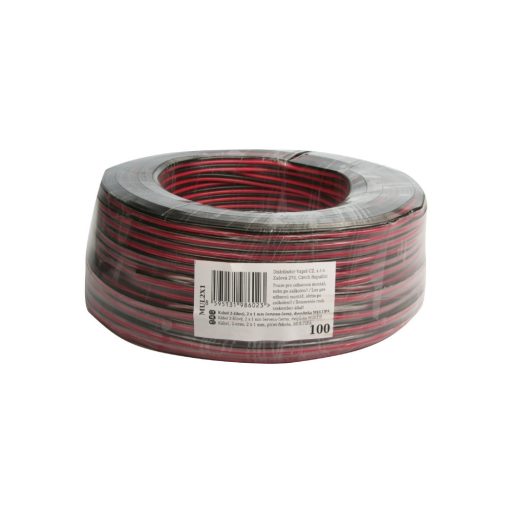 Kábel, 2-eres, 2 x 1 mm, piros-fekete, MULTIPA