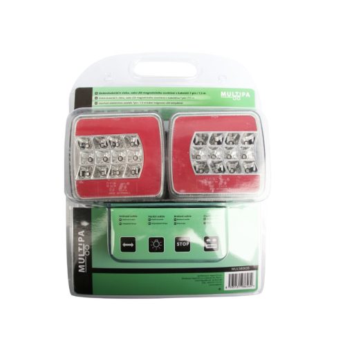 Utánfutó elektromos vezeték 7pin / 7,5 m kábel mágneses LED lámpákkal, MULTIPA