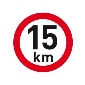 Sebesség matrica 15 km, fényvisszaverő, átmérő 200 mm