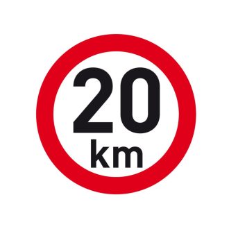 Sebesség matrica 20 km, fényvisszaverő, átmérő 200 mm