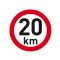 Sebesség matrica 20 km, fényvisszaverő, átmérő 200 mm
