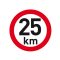 Sebesség matrica 25 km, fényvisszaverő, átmérő 200 mm