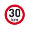 Sebesség matrica 30 km, fényvisszaverő, átmérő 200 mm