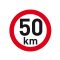 Sebesség matrica 50 km, fényvisszaverő, átmérő 200 mm