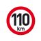 Sebesség matrica 110 km, fényvisszaverő, átmérő 200 mm