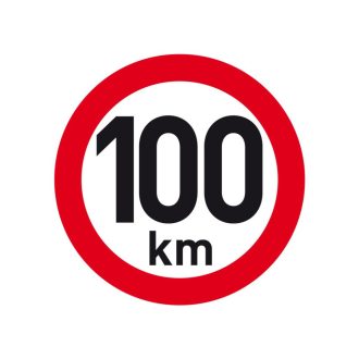 Sebesség matrica 100 km, fényvisszaverő, átmérő 200 mm