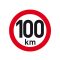 Sebesség matrica 100 km, fényvisszaverő, átmérő 200 mm
