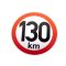 Sebesség matrica 130 km, 150 mm átmérő