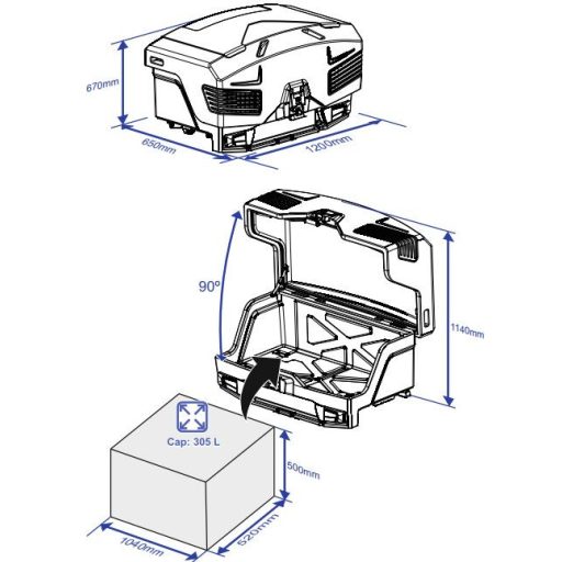 TowCar TowBox EVO szürke, vonóhoroghoz